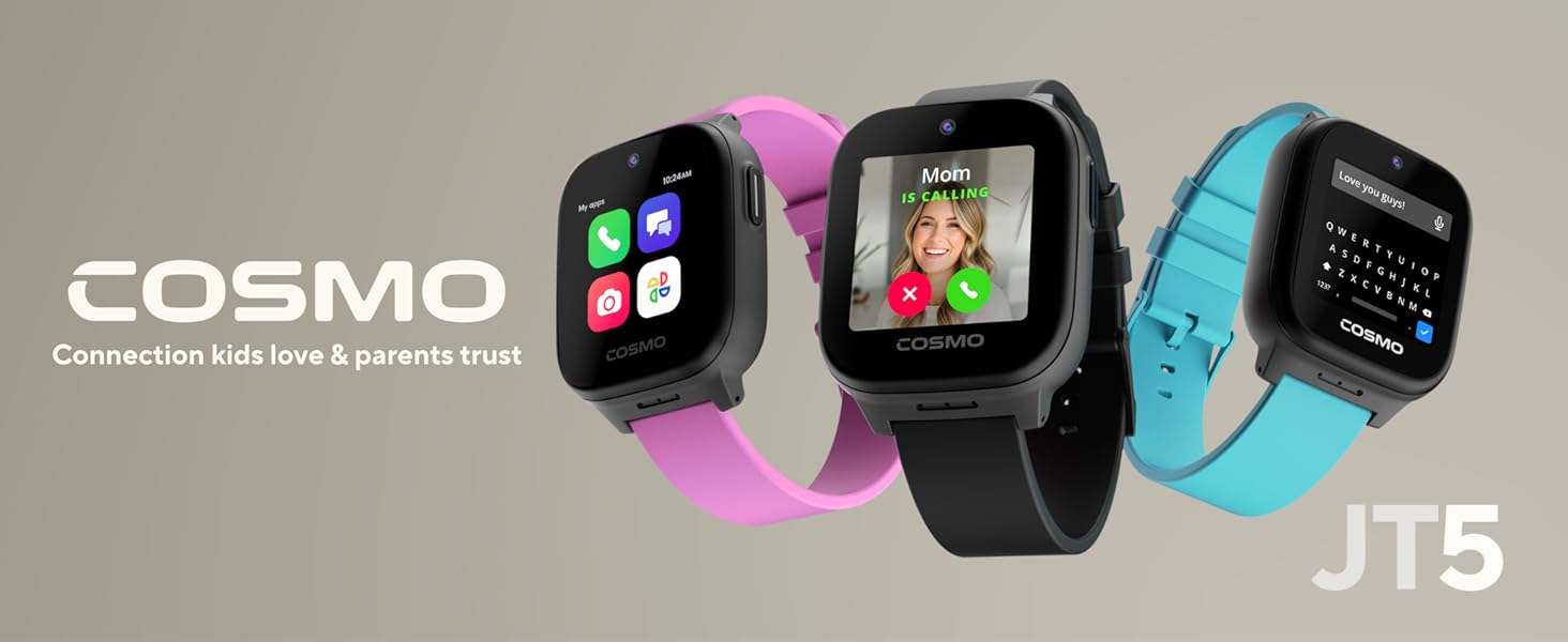 JrTrack 4 3 5 COSMO Kids smartwatch smart watch for gps tracker kids phone texting 4g girl boy sync