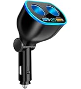 2024 New Upgrade 4 Port Cigarette Lighter Splitter,2.4A&QC3.0 Super Fast Car Charger with Dual Ci...