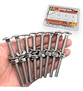 Matrelt 8 Sets 1/4"-20 x3 Carriage Bolts Round Head Square Neck Screws with Hex Nuts Flat Washers...