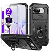 for Google Pixel 9A Case with Camera Cover Slider, 2*Tempered Glass Screen Protectors,Build in 36...