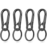 4Pack Small Keychain Rings, Metal Key Carabiner Clip, Mini EDC Key Ring Chain Holder Organizer fo...