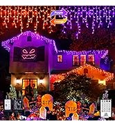 JMEXSUSS 38.8FT 400 LED Icicle Lights Outdoor Waterproof Icicle Christmas Lights with 80 Drops Pu...