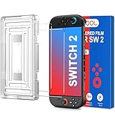 NinjaPlusOX Tempered Glass Screen Protector Compatible with Nintendo Switch 2, Transparent HD Cle...