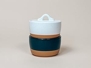 vanilla white and charcoal salt and pepper jar