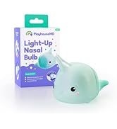 Playhouse MD Booger Buddy Nasal Bulb, Narwhal - with LED Light for Babies & Toddlers – BPA-Free S...