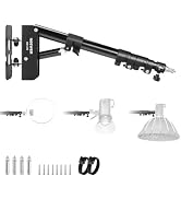 NEEWER Ring Light Wall Mount Boom Arm, 22"-46"/55-116cm 180° Swivel Triangle Light Wall Mounting ...
