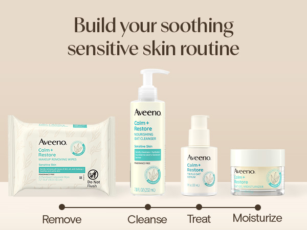 Soothing sensitive skin care routine