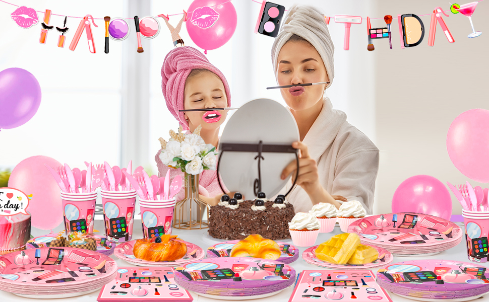 spa birthday party decorations