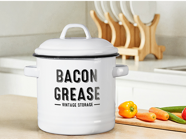 bacon grease container with strainer