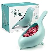 Genuine Fred BLUE BIRD Ceramic Colander, Charming, Unique Design, Berry Colander, Fun Kitchen Gadget