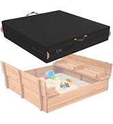 Outdoor Square Sandboxes Cover,600D Waterproof Oxford Fabric with Two Reflective Carrying Handles...