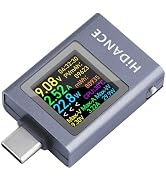 USB C Power Meter USB C Tester, USB Multimeter 4.5-50V 0-12A Two-Way Measurement Voltage Current ...