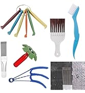 MADHOLLY 6Pcs Air Conditioner Fin Combs Kit - AC Coil Combs Cleaning Brush, Condenser Straightene...