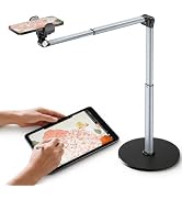Mistriddle Overhead Phone Stand, 2-Section Telescopic Aluminum Arm | For Cooking, Crafting, Filmi...