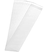 Somioco 200pcs 3x9in Long Resealable Cello Cellophane Bags Self Adhesive Cellophane Clear Treat B...