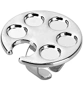 Silver Mini Manicure Palette Metal Paint Palette Finger Rings Nail Art Tools Makeup Palettes