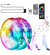 GANZQH Led Lights for Bedroom 150ft RGB Led Strip Lights Music Sync Color Changing ,DIY Led Light...