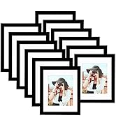 Picrit 8x10 Picture Frame Set of 12, Display 5x7 with Mat or 8x10 Without Mat, Photo Frames for W...