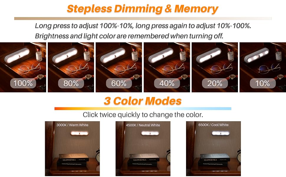 Dimmable Tap lights, Push Lights, Stick on Lights, LED Puck Light, Closet Light, Under Cabinet light