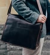 Rustic Town Handmade Genuine Leather 16 inch Vintage Crossbody Laptop Messenger Bag