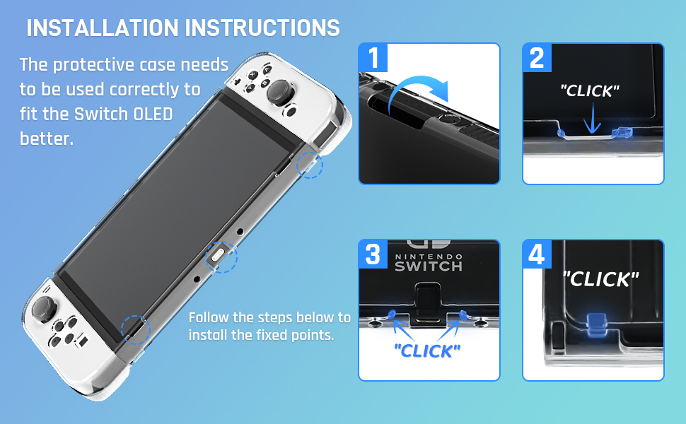 Installation steps for the fixing point of the protective case