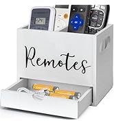 MZYOUHUO Remote Control Holder, 2 Slot Wooden TV Remote Holder for Table, Remote Box Desk Organiz...
