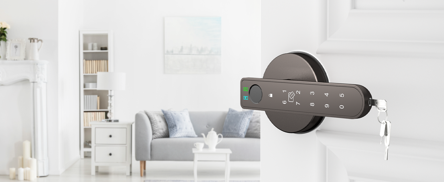 fingerprint door lock app grey