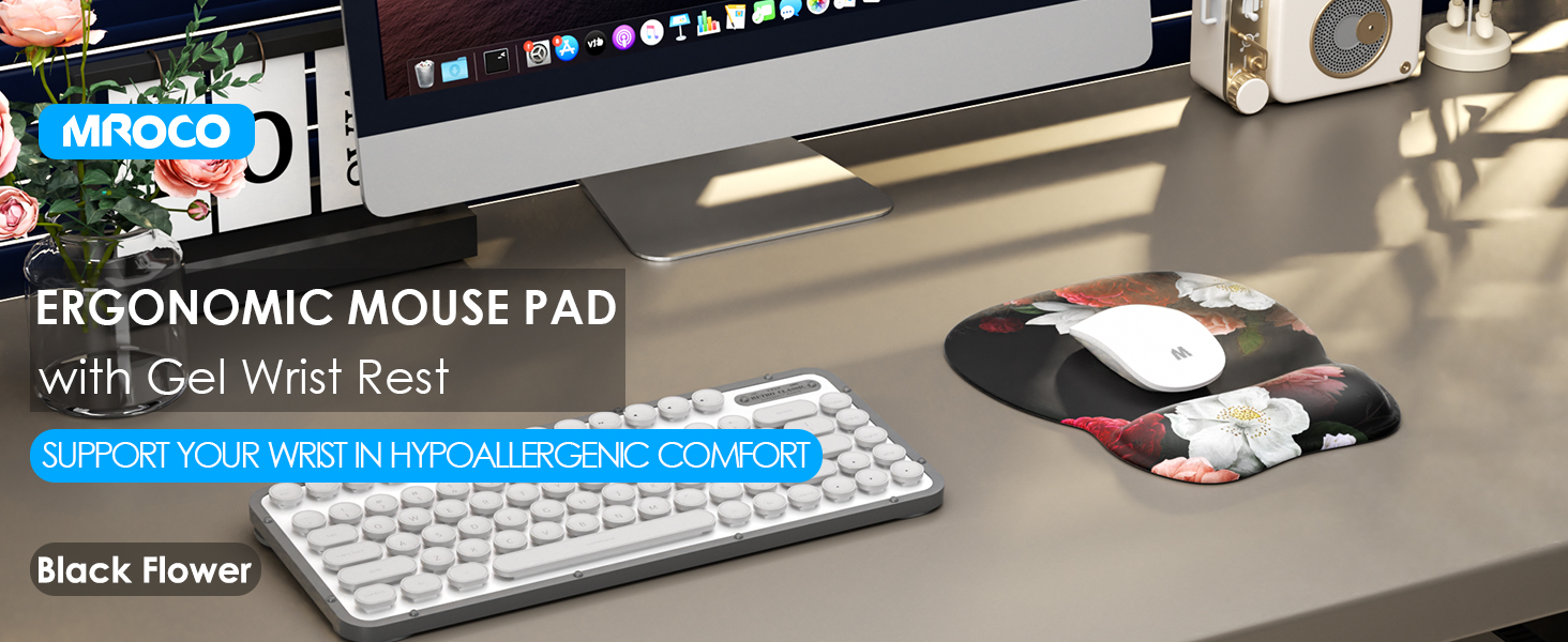 Ergonomic mouse pad with wrist rest