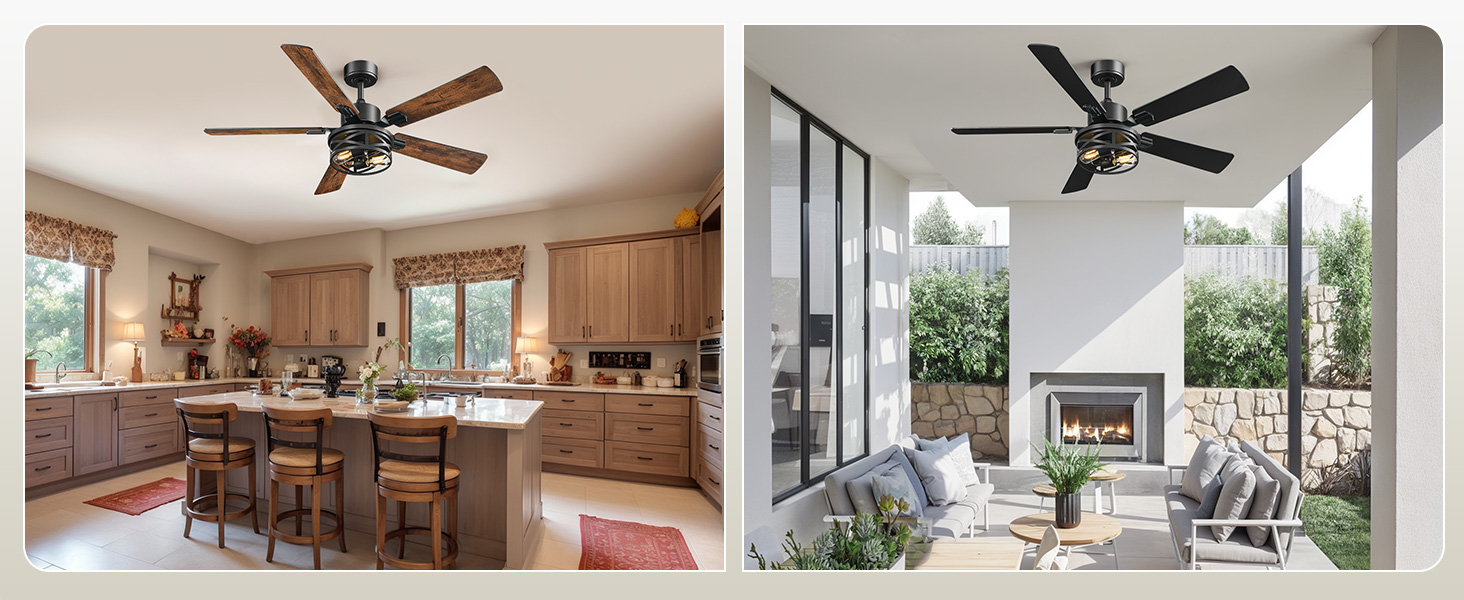 Industrial Caged Ceiling Fan