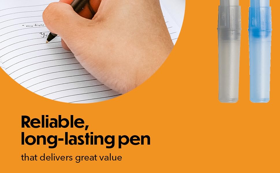 Bic black and blue round stic pen