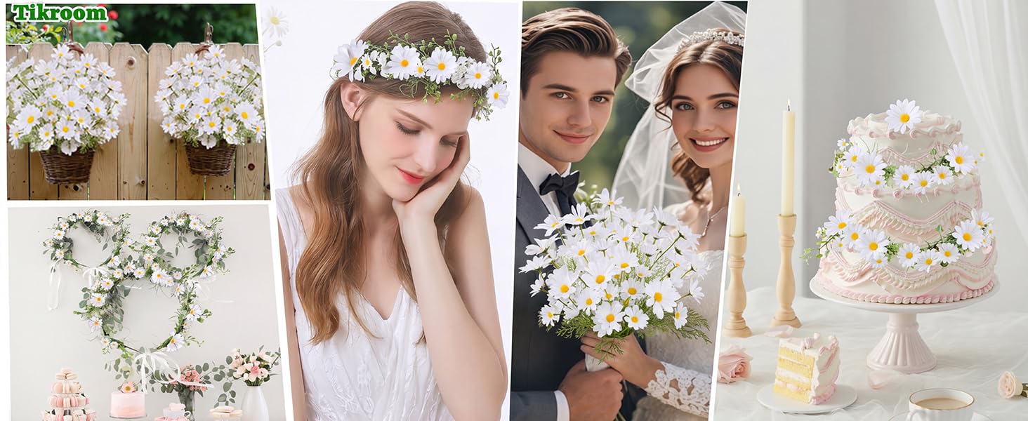 White Fake Daisy Flowers