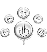 DS. DISTINCTIVE STYLE Middle Finger Foil Balloons, 17 Inch, Set of 6 | Funny Aluminum Foil Party ...