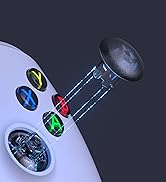 eXtremeRate EDGE Sticks Interchangeable Thumbsticks for Xbox Core Controller, Clear Black Swappab...