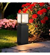 Outdoor Landscape Path Light Modern Black Waterproof Bollard Light Outside Housing Pathway Light ...
