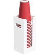 BOSSCASA Disposable Coffee Cup Dispenser with Handles, Countertop or Wall Mount Hot/Cold Drink Cu...