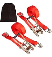 Cartman 2" x 27' Heavy Duty Ratchet Tie Down up to 10,000 lbs 2pk in Carry Bag, Cargo Straps