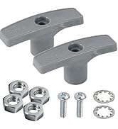 TonGass (2-Pack, Grey RV Waste Valve Handle Replacement for Extension Rod RV Parts Tank Hose Hand...