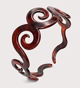 Parcelona French Swirls Wide 1.5" Tortoise Shell Celluloid Acetate Flexible No Slip Sturdy and Du...