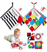 hahaland Baby Books 0-6 Months - 2PCS Infant Toys 0-6m Tummy Time Babies Toy Newborn Toys High Co...