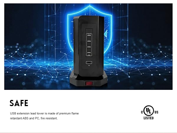 safe 14 in 1 Power Strip Tower