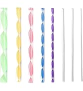 Dotting Tools for Painting, 8Pcs Acrylic Dowel Rods Colorful Cylinder Rods Clear Round Sticks