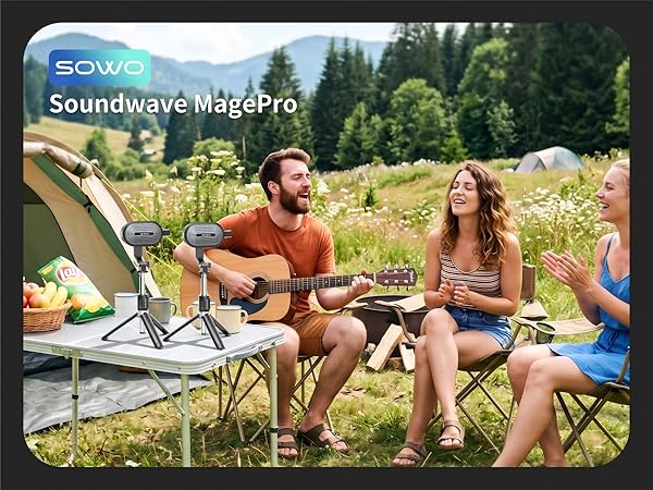 SOWO Wireless Dual Bluetooth Speakers Set, Adjustable Stands 2Pcs, High-Fidelity Stereo Sound
