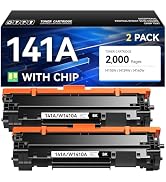 141A Toner Cartridges (Black 2-Pack with Chip) - Replacement for HP 141A W1410A Toner Cateridge -...