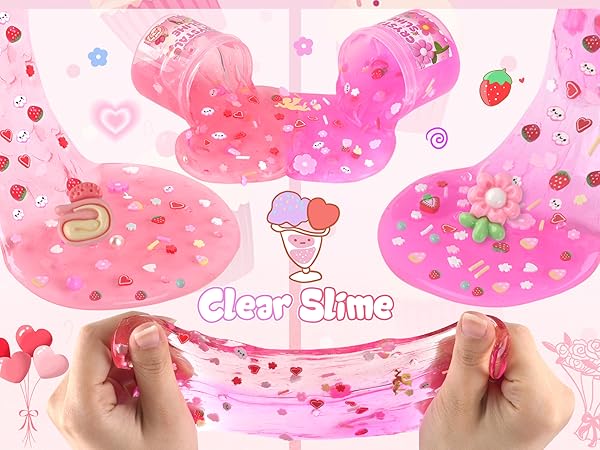 Our slime set is soft, non-stick and easy to stretch.