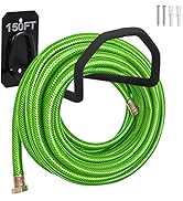 PeoMev Garden Hose Holder Wall Mount, Heavy Duty Water Hose Holders for Outside Metal Hose Hanger...