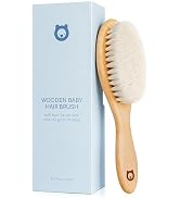 ROMY RO Soft Wooden Baby Hair Brush for Newborns & Toddlers in Chic Gift Box - Ultra Soft Natural...