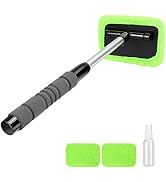 X XINDELL Windshield Glass Cleaning Tools, Microfiber Cloth Car Cleaning Tool with Extendable Han...