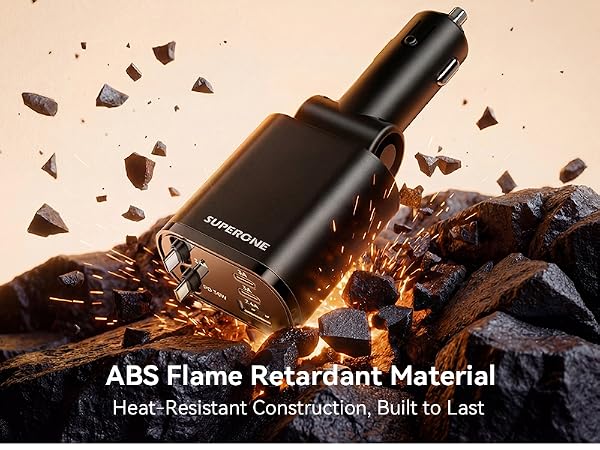 retractable usb c car charger