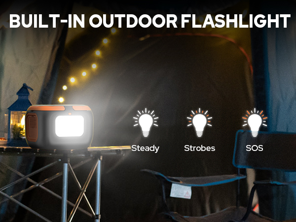 BUILT-IN FLASHLIGHT POWER STATION