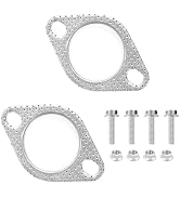 WZP Universal 2 Inch Exhaust Flange Gasket, High Temperature Resistant Seal Gasket for Catalytic ...